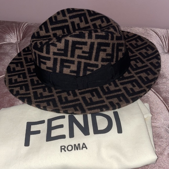 Fendi Accessories - Fendi Motif Fedora Hat